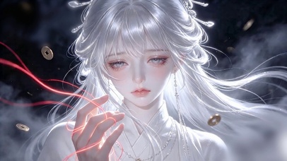 唯美纯白红线少女
