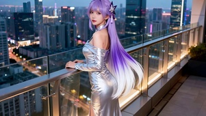 紫发少女