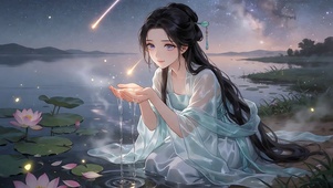 星空下的荷塘(无缝)