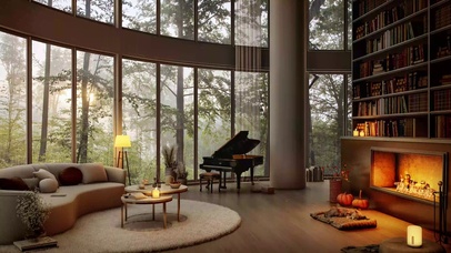 4K森林日出卧室