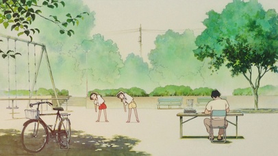 童年午后广场旁的秋千