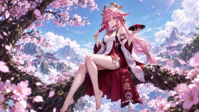 桃树下的八重神子