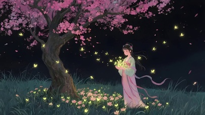 树下萤火虫女孩