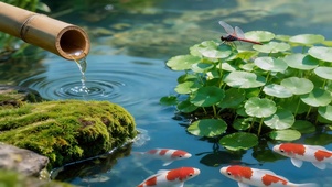 铜钱草池塘小鱼