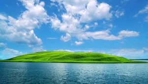 唯美的湖泊风景