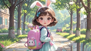 可爱兔耳萝莉