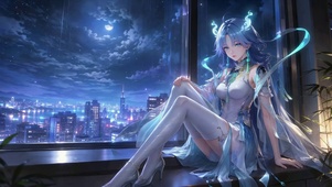 雨夜都市清宵