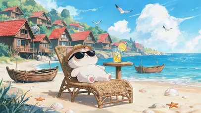 海滩猫咪
