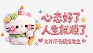 可爱喵喵心态好了人生就顺了