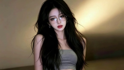 清纯眼镜女孩