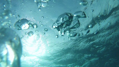 4K 高清 水中上浮的气泡