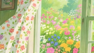 护眼花草树木带鱼屏