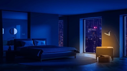 温馨治愈雨天公寓房间