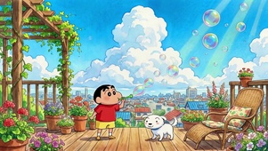 阳光露台和彩虹泡泡