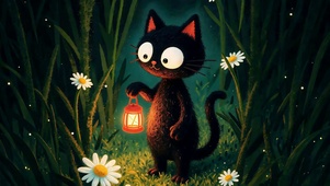 黑猫提灯童话夜