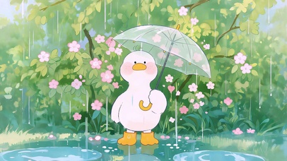 雨中漫步鸭