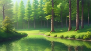 林中水潭