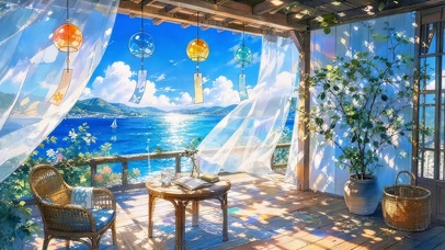 海边凉亭风铃
