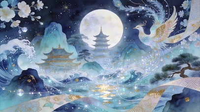 满月凤栖沧澜星河