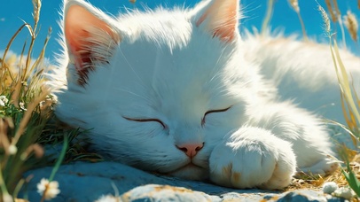 一只睡觉猫