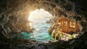 山海洞穴木屋