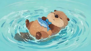 可爱小水獭