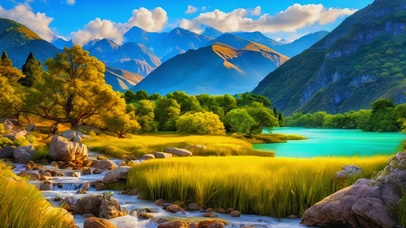 郊外清新唯美风景