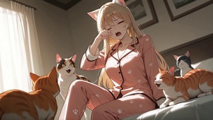 被猫咪环绕的慵懒时光