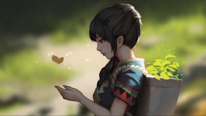 乡间蝴蝶少女