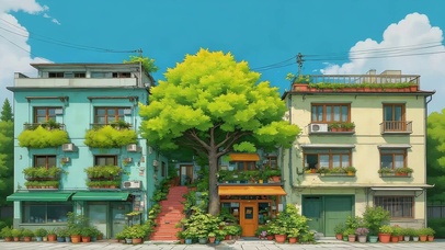 蓝天下小镇