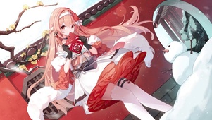 唯美春雪少女
