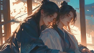 古风汉服拥抱