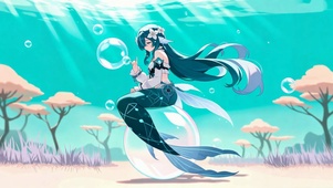 泡泡人鱼少女沃雅妮莎