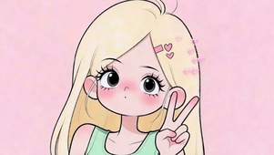 元气比耶少女