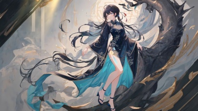 4k古风旗袍美女