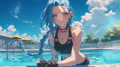 4k美女御姐女神 泳池金克斯