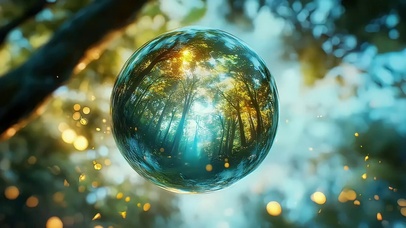 森林水滴微光生态世界