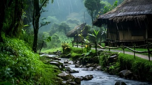 雨中小屋