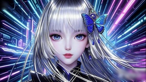 赛博朋克激光少女