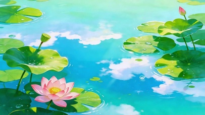 清池映夏荷