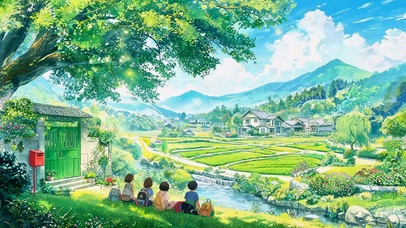 治愈清新夏日乡村风景