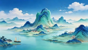千里江山青绿图