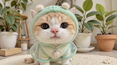 薄荷绿限定款猫咪