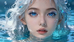 水镜边冰澜少女（4K动态静音）