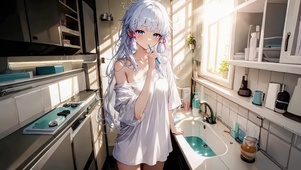 清纯洗漱美少女