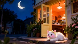 夜景猫咪