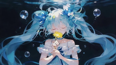 水下可爱女孩