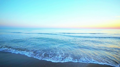 唯美夕阳海浪  4K