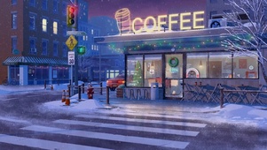 冬季咖啡店