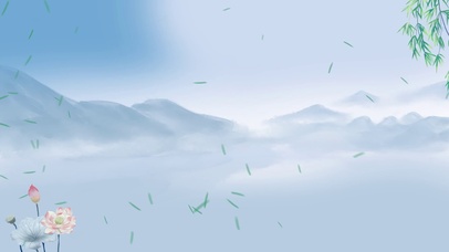 水墨风景倒计时舞台倒计时